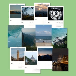 2026년 인테리어 포스터 달력 A5 감성 여행캘린더 벽꾸미기 작가 삐요필름