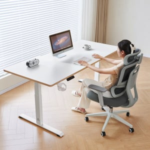 아우스 GE02 3-STEP 800폭 25mm상판 고강도 듀얼모터 전동 모션데스크 1200