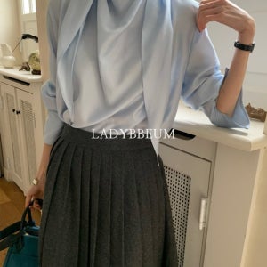 26SS 로우게이지 타임 스카프 블라우스 드레이프 하객룩