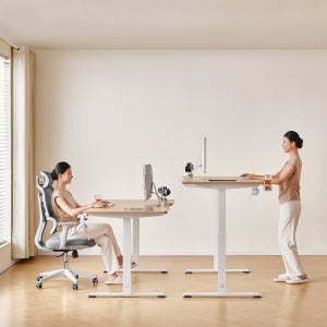 아우스 GE01 올인원 고강도 듀얼모터 25mm상판 전동 모션데스크 컴퓨터 책상 1200