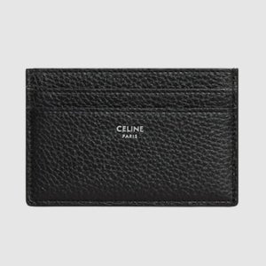 26SS 셀린느 남녀공용 그레인드 카프스킨 카드 지갑 블랙 10N763GTH 38SI