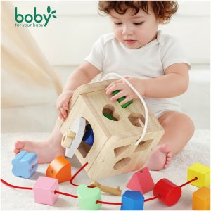 몬테소리 원목 도형 블록 매칭 큐브 교구 유아 아동 가베 소근육 토들러 장난감