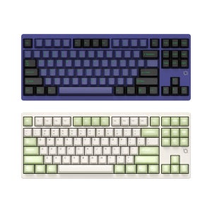 COX CF87 알루미늄 3모드 유무선 기계식 키보드 말차크림티, 덕킹축