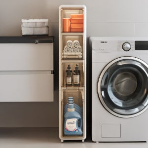 화장실 틈새수납장 슬라이딩 욕실장 방수 서랍장 미디움 2단