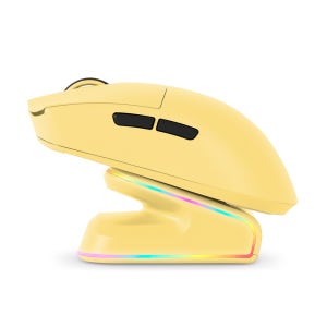 지클릭커 슈퍼히어로 OP99 MASTER 르캄프 라이트 초경량 게이밍 무선 블루투스 마우스 옐로우퍼포만테