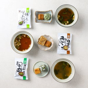 동결건조 블럭국 미소시루 3종 9팩 버섯 미역 시금치 즉석국 캠핑 여행 도시락