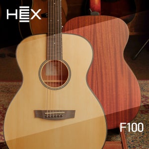 ( 18~22가지 선물 ) 헥스 F100 입문용 어쿠스틱 OM 통기타 연주 최적화 셋업