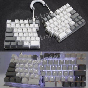 분리형 키보드 기계식 인체공학적 좌우수 프로그래밍 게임 웹디자이너 스플릿키보드 아이스 블루 라이트 공식 표준 녹색 축