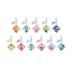 A3 러브라이브 슈퍼스타 01 차이나 드레스 풍 의상 버전 오리지널 일러스트 아크릴 키 홀더 열쇠고리 (블라인드 랜덤)