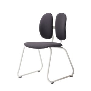 듀오백 D-043W 블랙 패브릭 학생 책상 독서실 의자