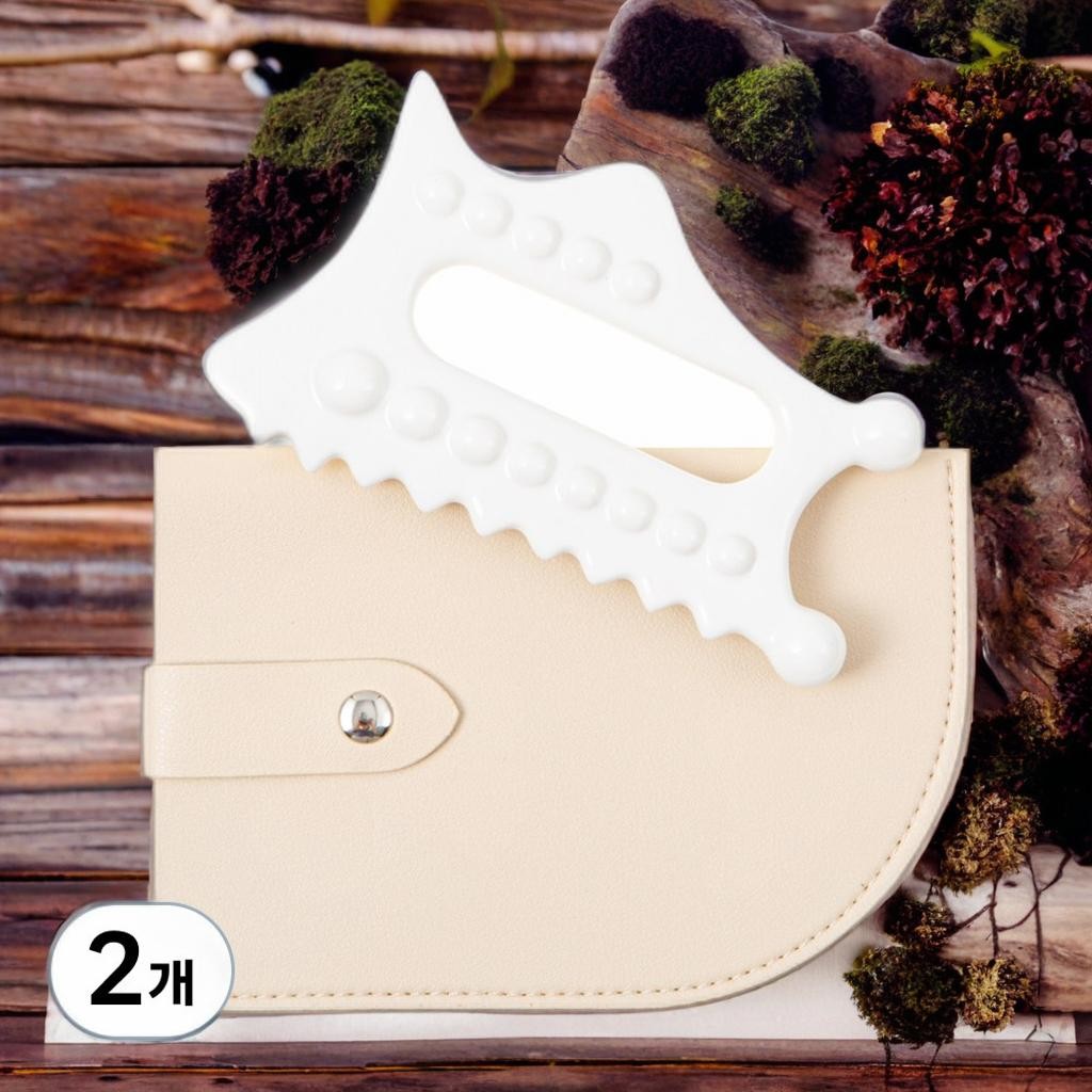 <b>비타할로</b> 괄사 세트 <b>스트레스</b> 해소 세라믹 괄사 마사지기 + 가죽 케이스 2개