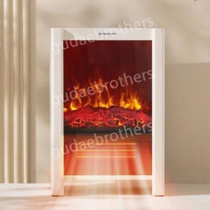 불멍 온풍기 벽난로형 가정용 전기 벽난로 인테리어 3D불꽃 난방 히터 220V 2000W
