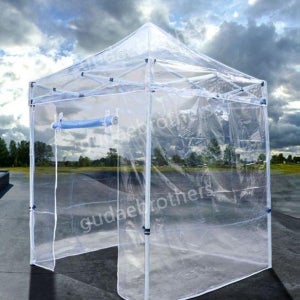 투명텐트 감성 캠핑 야외 테라스 포장마차 접이식 쉘터 방수 옥상 비닐 보온 투명천막 2x2 2X2M 투명텐트(바람막이 천 없음)