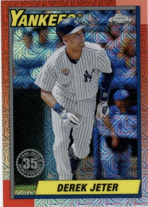 2025 Topps 시리즈 1 야구 카드 데릭 지터 크롬 모조 T90C-5