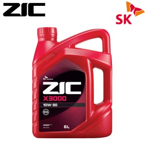 ZIC 디젤 엔진오일 X3000 CG-4 10W30 (6L) 중소형 승용 SUV 소형트럭