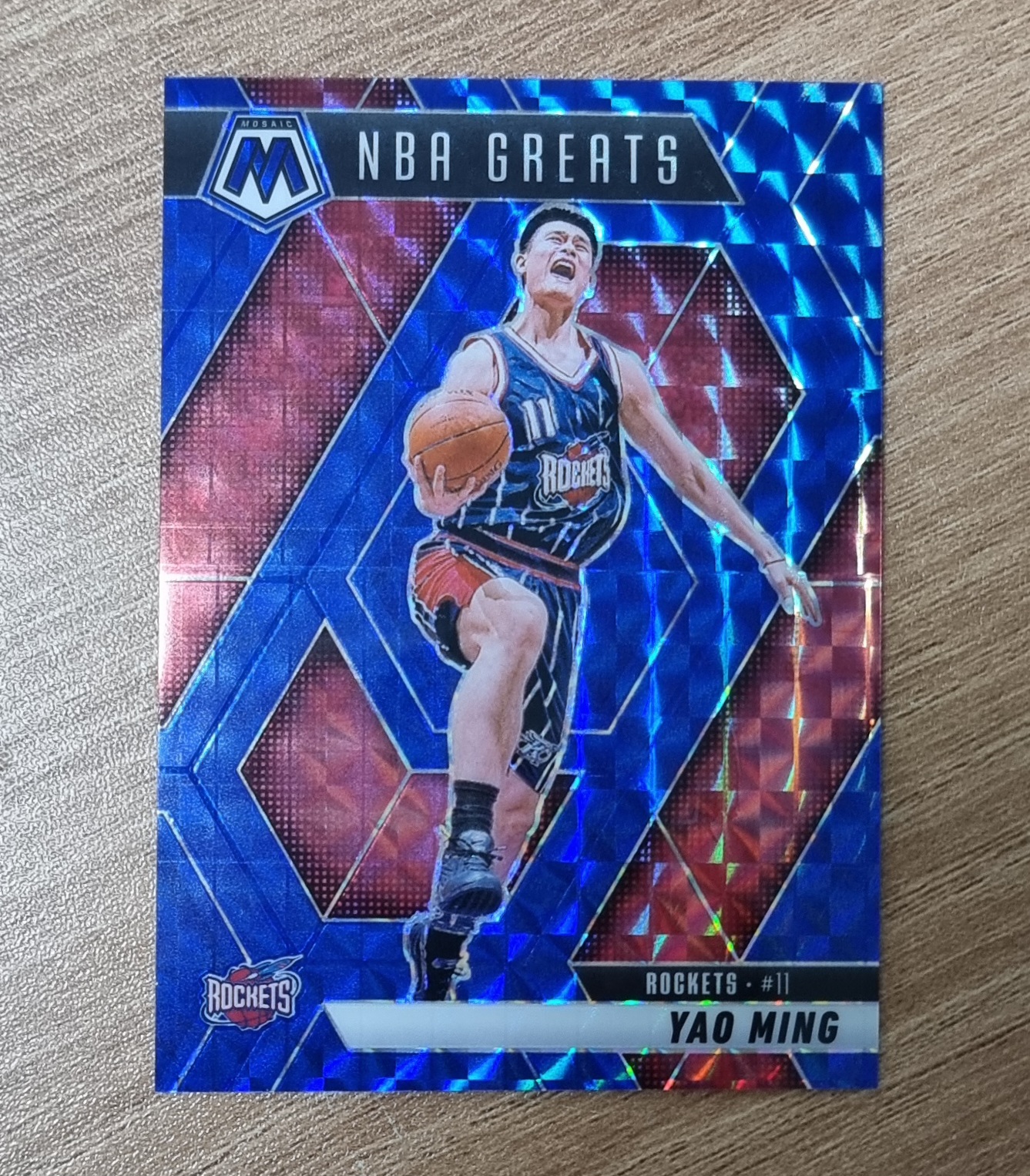 199한정판 야오밍 2024-25 Panini Mosaic Yao Ming NBA Greats Blue Mosaic No-294 NBA카드