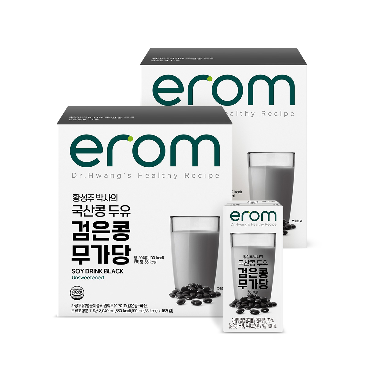 이롬 황성주 박사의 국산콩 두유 검은콩 무가당 성분 분석