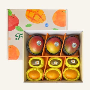 달콤가득 5호 (혼합선물세트) 애플망고 3입 + 골드키위 3입 + 레드향 3입