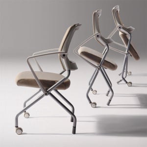 뷰티즈체어 접이식 서울대 학생 공부 바퀴없는 책상 의자 회의용 틸팅 팔유, 4.W 올블랙