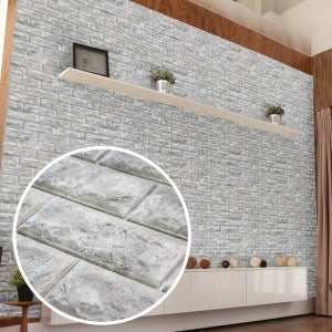 롤 폼블럭 단열벽지 접착식 방한 보온 결로방지 난방 20000mm, 파벽돌 실버그레이