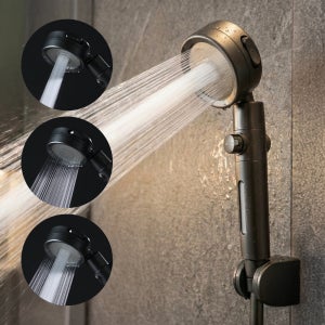 해피달링 온오프 필터 샤워기 헤드 수압상승 고압 절수 욕실 교체 +리필5p 세트