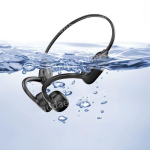 골전도 이어폰 IPX8 리얼 워터푸르프 방수 블루투스 스포츠 러닝 헤드셋 그레이 오렌지 (블루투스 + 8G 메모리)