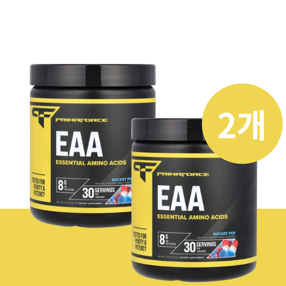 <b>프리마포스</b> 필수 아미노산 EAA 운동 헬스 <b>에너지</b> 부스터 로켓 팝 327g (2개)
