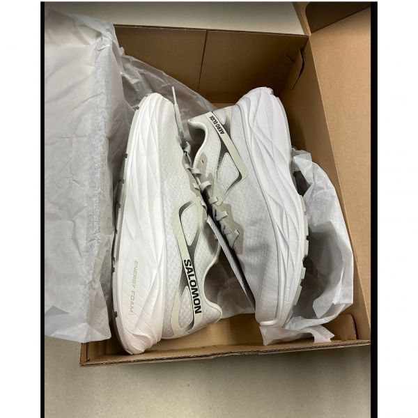 여성 살로몬 에어로 <b>글라이드 에너지</b> 폼, 바닐라 아이스/화이트/달맞이 바위, 10 W US