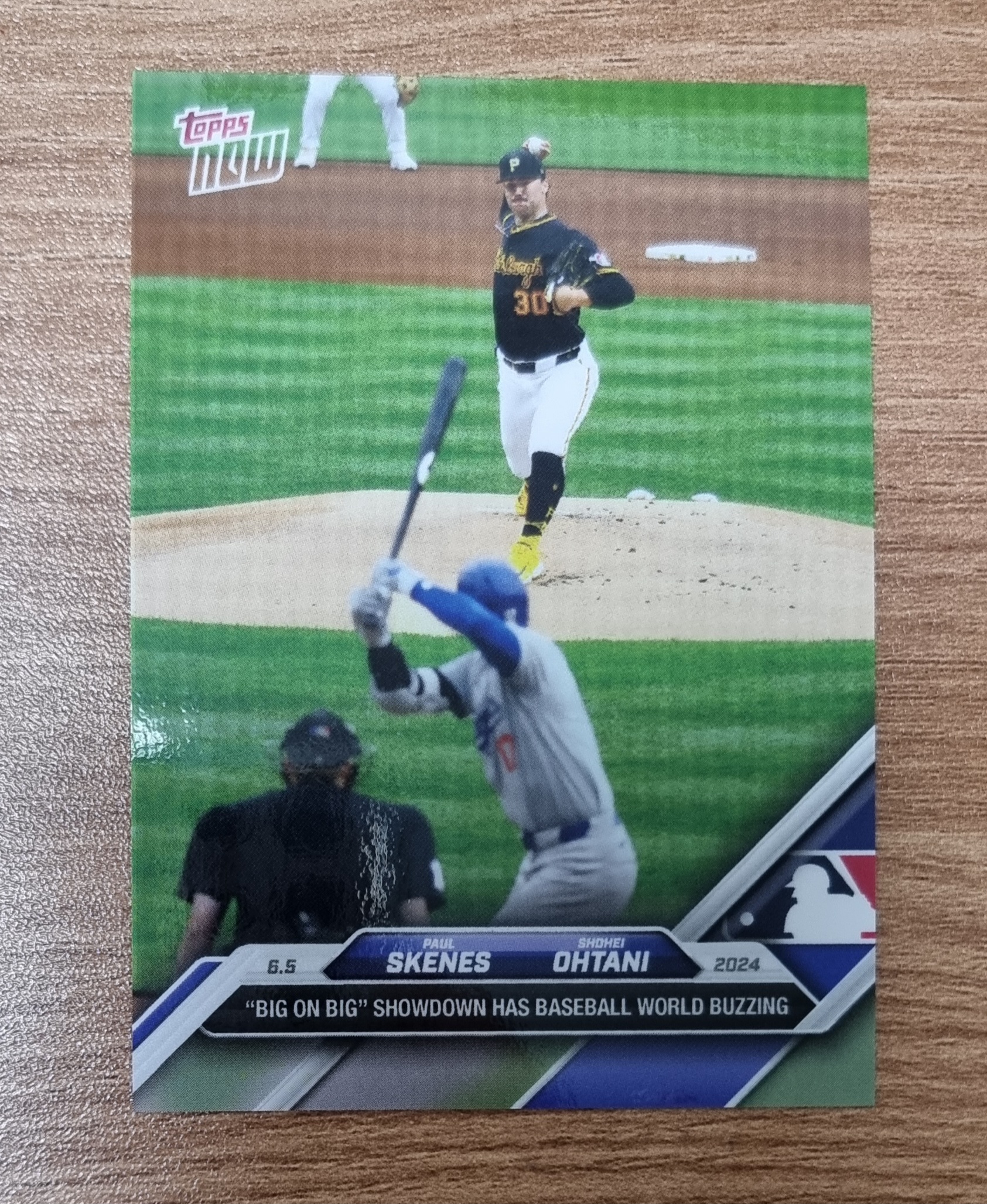 오타니 쇼헤이/폴 스킨스 맞대결사진 2024 TOPPS NOW Paul Skenes Shohei Ohtani No-264 MLB카드