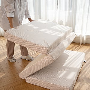 그랜레스트 발칸 3단 접이식 메모리폼 매트리스 토퍼 10cm 블랙 S(싱글)