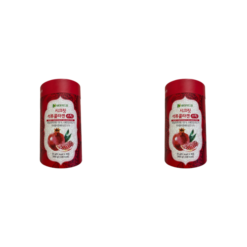 <b>네이처드림</b> 시크릿 석류 콜라겐 젤리 스틱 30포 20g 2개