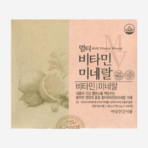 알로에<b>마임</b> <b>멀티</b> 비타민<b>미네랄</b> 750mgX240정