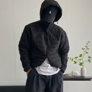 남자경량패딩 후드점퍼 3WAY지퍼 시그니처 남성패딩