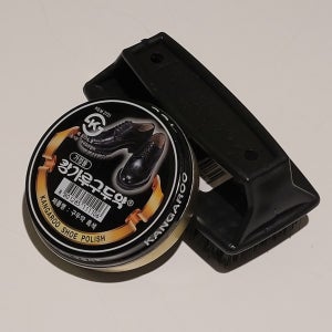 캉가루 구두약+ 솔세트(검정)