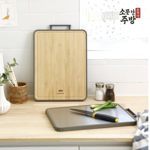 플라라 밤부앤스틸 듀얼보드 도마 양면 스텐도마