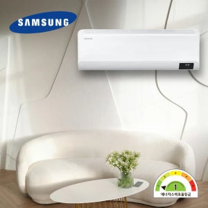 [한전고효율지원] 삼성 1등급 벽걸이에어컨 냉방 무풍 34.1㎡ AR60F07D11WS