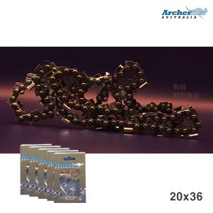 아쳐 체인톱날 20x36 5개 1세트 18인치 가이드바 허스크바나 에코 존스레다 엔진톱
