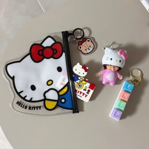 헬로키티 투명 플랫 파우치