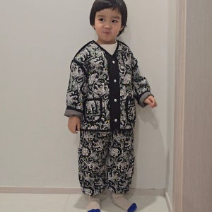 호작도 깔깔이 자개블랙 패딩점퍼