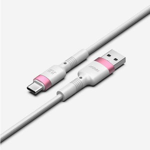 플렉스 C타입 고속충전케이블 핑크, 1개, 1.2m