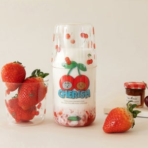 마이 버디 글라스 보틀 컵 세트 - Cherish 내열 유리