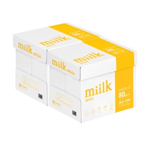 밀크 베이지 미색80G A4용지 5000매 (2500매X2박스) 복사용지 한국제지