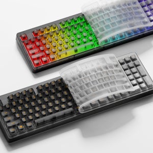 콕스 키보드 유선 풀배열 오피스 투명 AURA 게이밍 XM108 블랙, 멤브레인