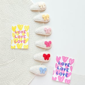 이쁜씨네 쁘띠 니트 리본 똑딱핀