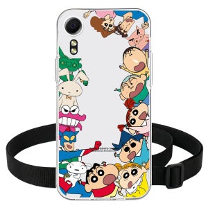 갤럭시엑스커버5 짱구 케이스 목걸이 스트랩