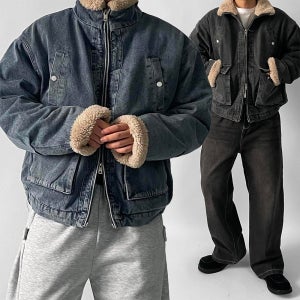 데님무스탕 남자양털무스탕