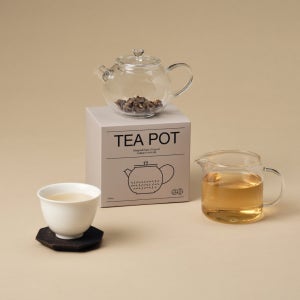 Tea Starter 다도 세트 (유리다관,유리서버,유백찻잔,잎차 1종)