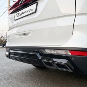 지파츠 카니발 KA4 AMG 스타일 듀얼 머플러팁 일체형 리어디퓨져 간편장착