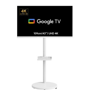 엔텐바이미 심플형 삼탠바이미 화이트 세트 109cm UHD 4K 이동식 TV 중소바이미