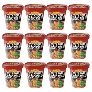 ISDG 중화방 매콤한 컵 당면 마라탕 일본 컵누들 라면 88g, 12개
